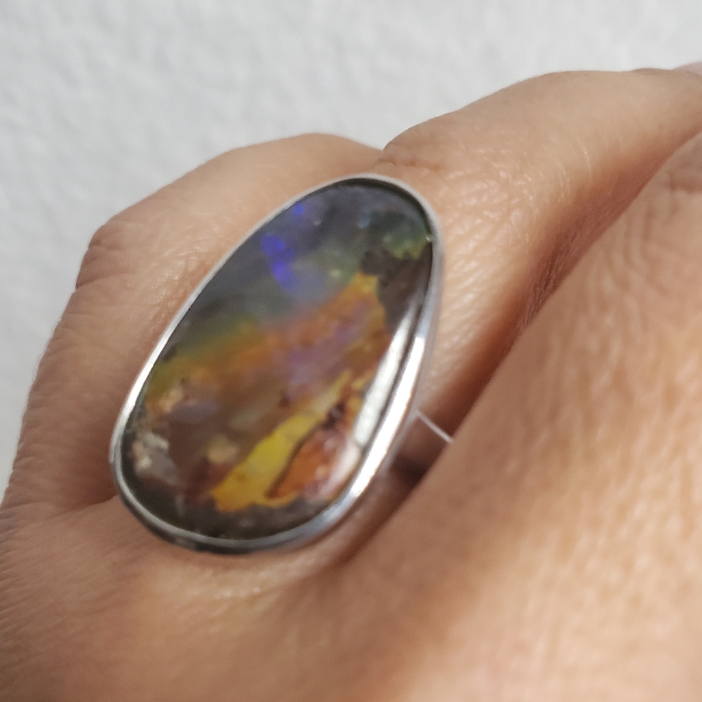 Boulder Opal Ring